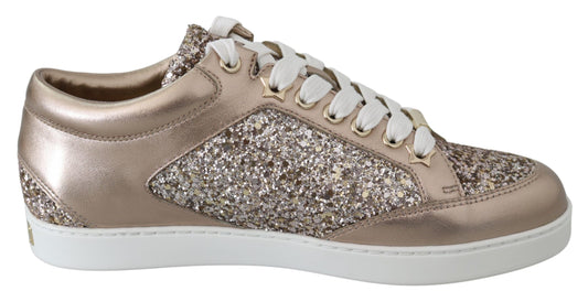 Jimmy Choo Ballet Miami-Sneaker aus rosafarbenem Leder