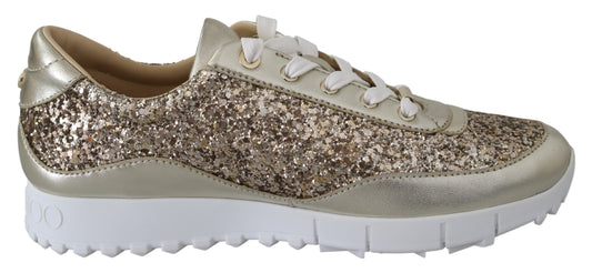 Jimmy Choo antike Monza-Sneaker aus goldenem Leder