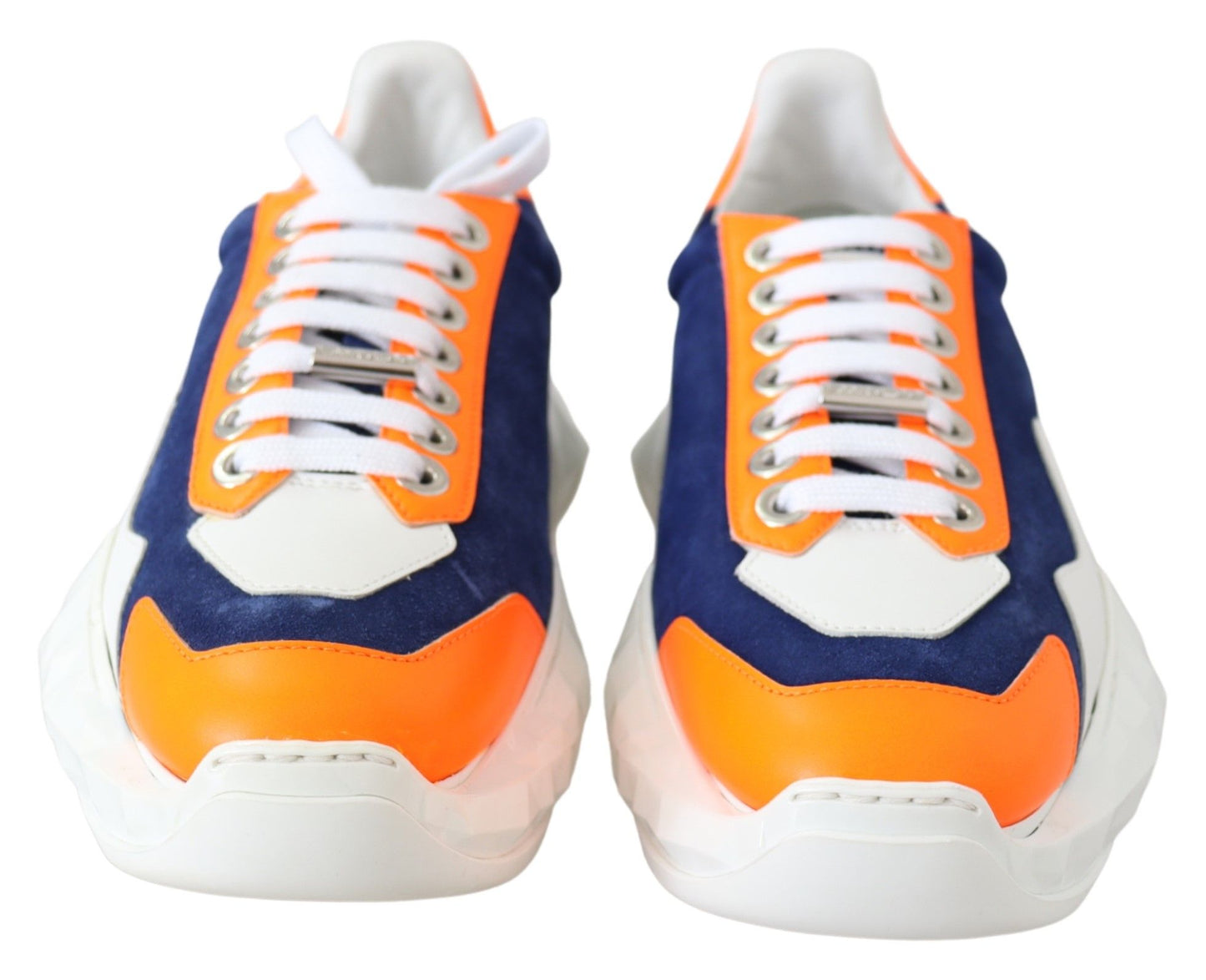 Jimmy Choo Diamond Blue Orange Ledersneaker