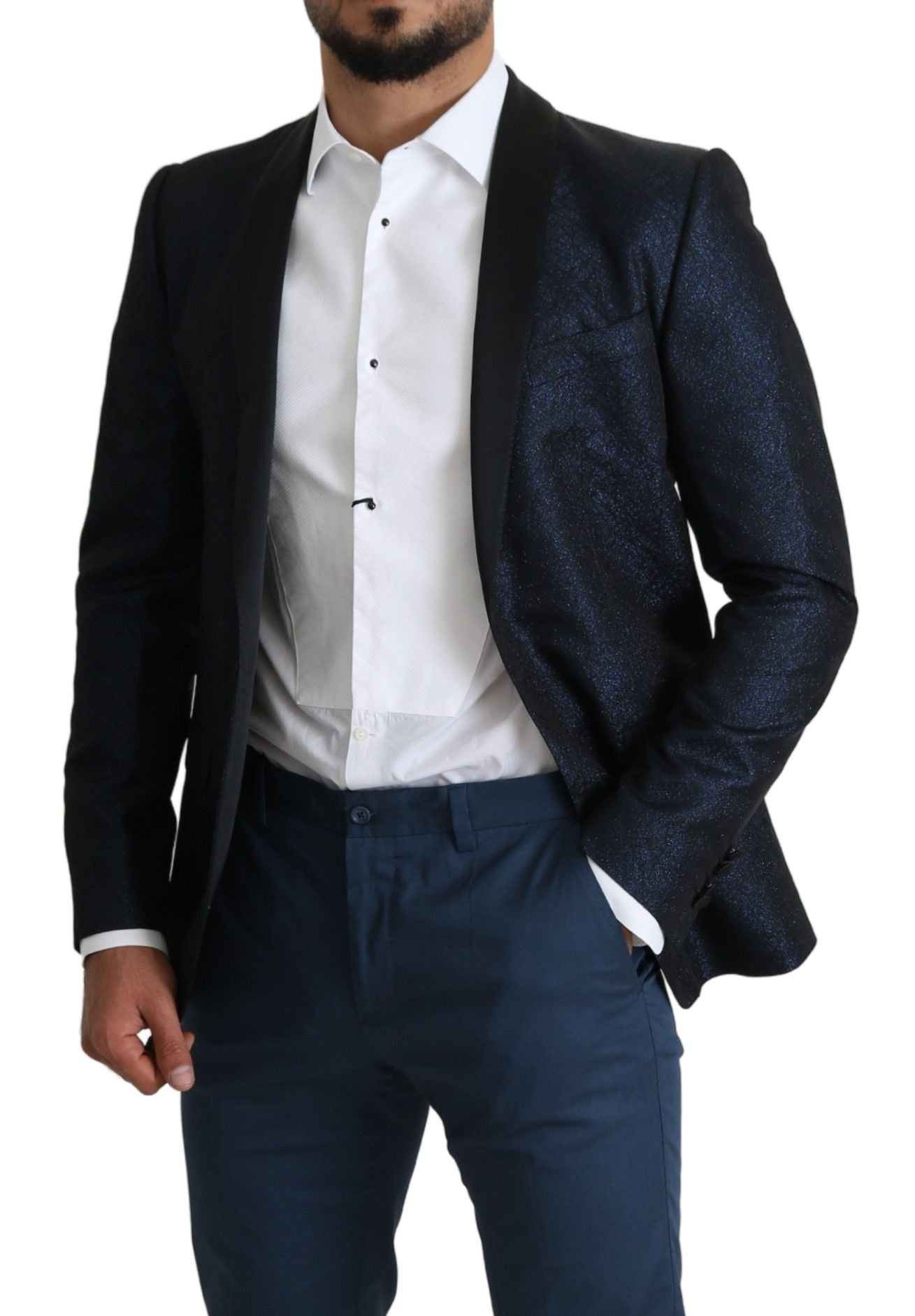 Dolce &amp; Gabbana Veste slim bleue Manteau MARTINI Blazer