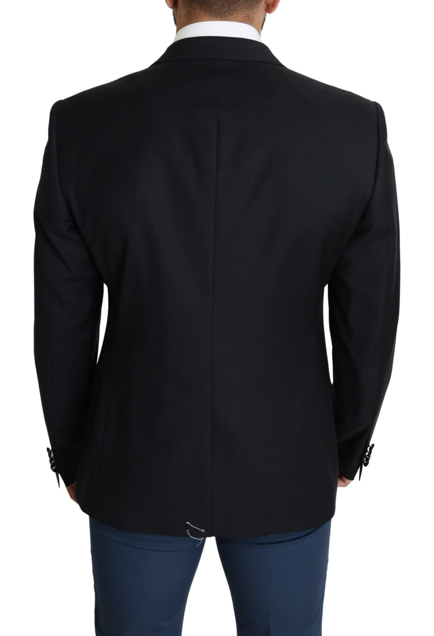 Dolce &amp; Gabbana Blazer MARTINI à simple boutonnage en laine noire