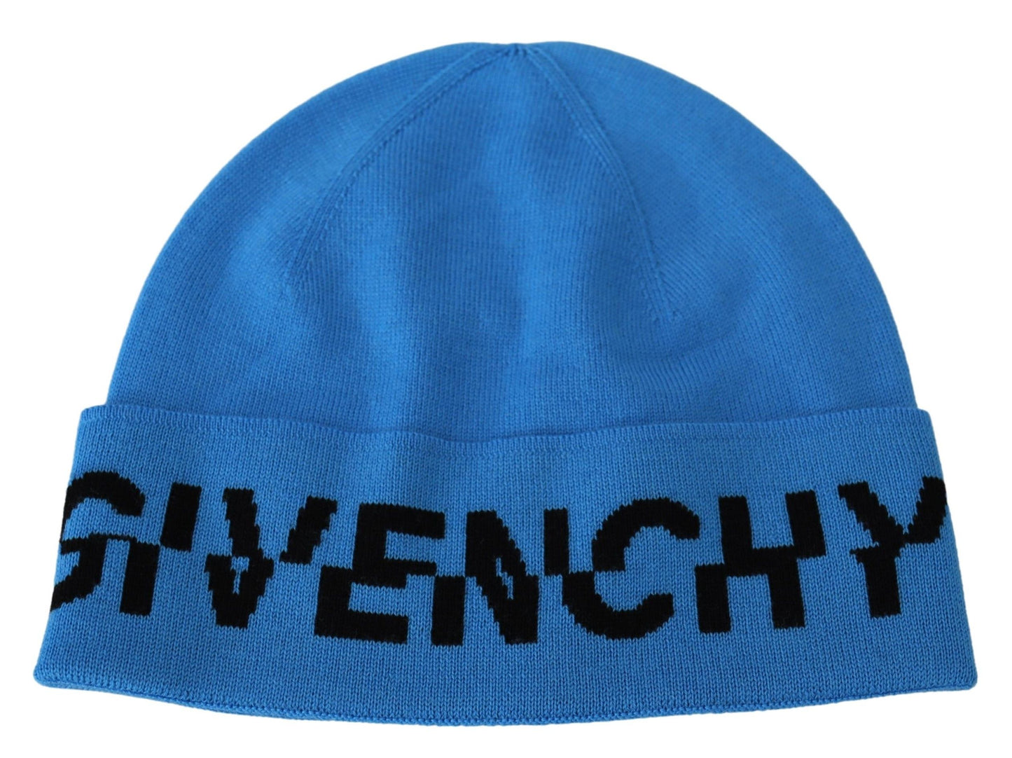 Bonnet chaud d'hiver unisexe en laine bleue Givenchy