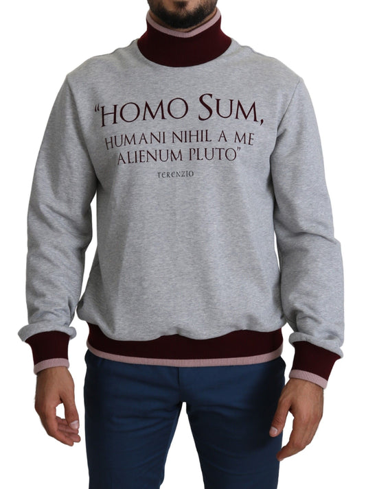 Dolce &amp; Gabbana Pull à col roulé gris Homo Sum