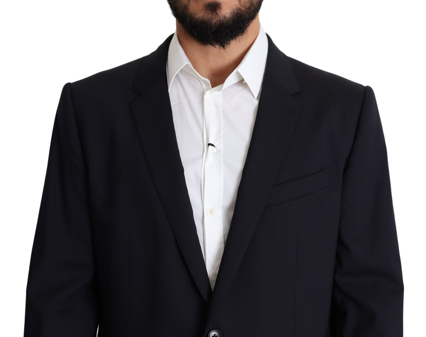 Dolce &amp; Gabbana Manteau homme stretch en laine noire Blazer MARTINI