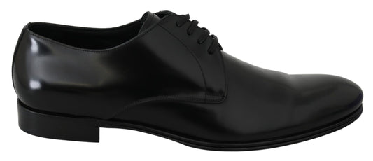 Dolce &amp; Gabbana Derby Napoli Robe en cuir noir Chaussures formelles