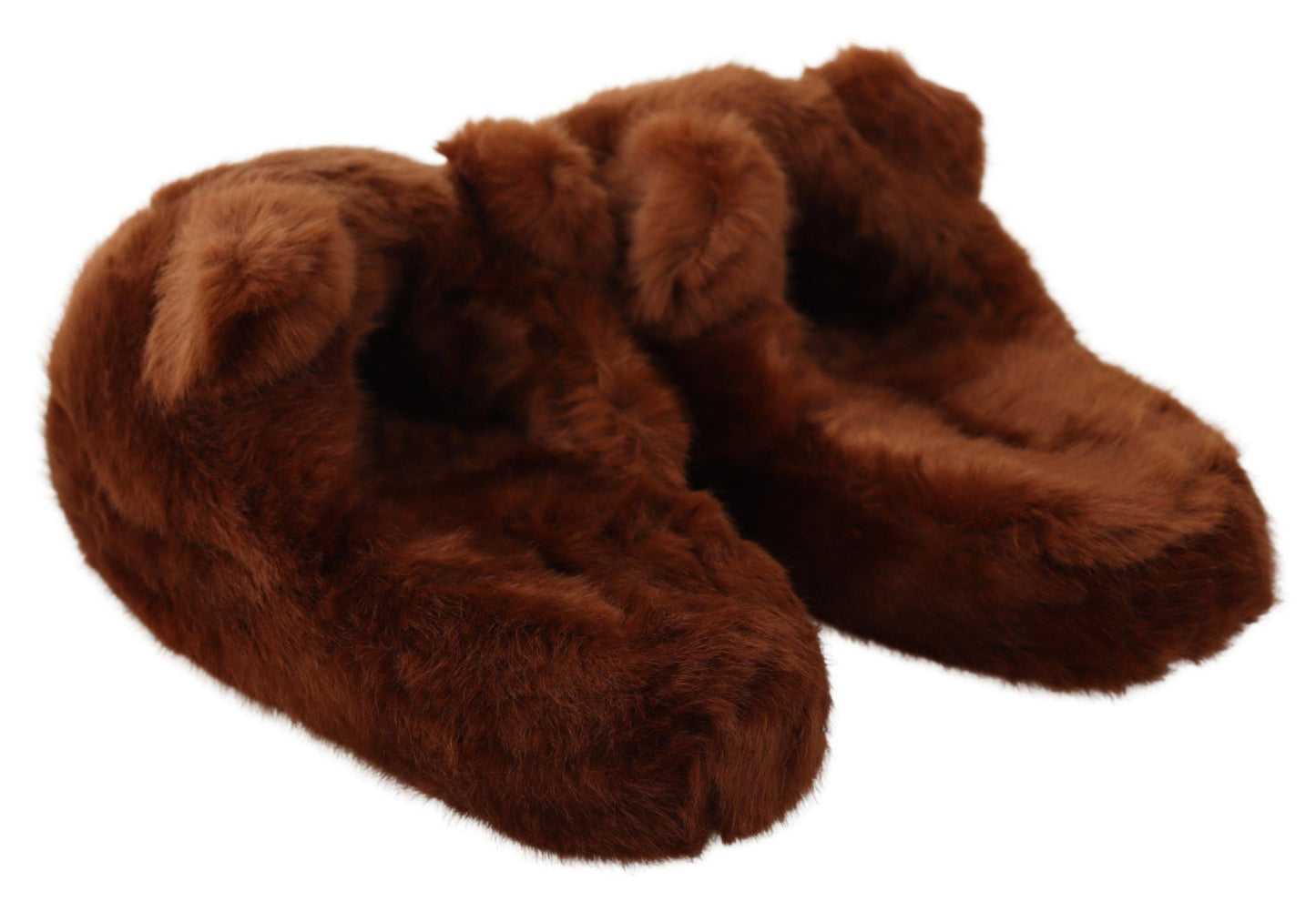 Dolce &amp; Gabbana Brown Teddy Bear Pantoufles Sandales Chaussures