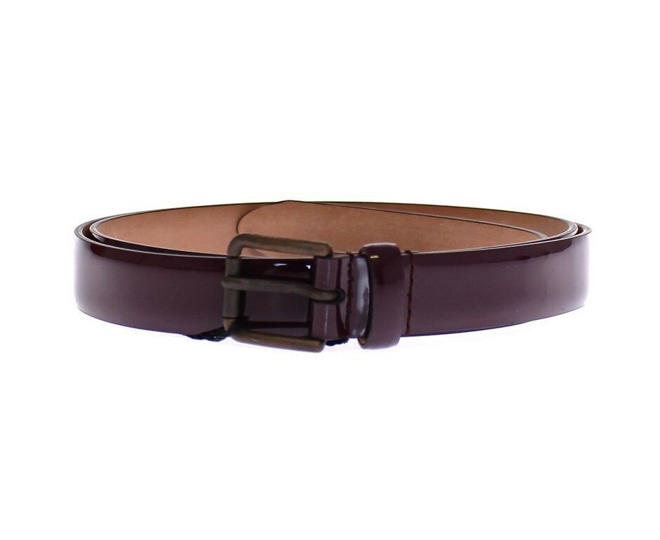 Ceinture Cintura Gürtel avec logo en cuir violet Dolce &amp; Gabbana