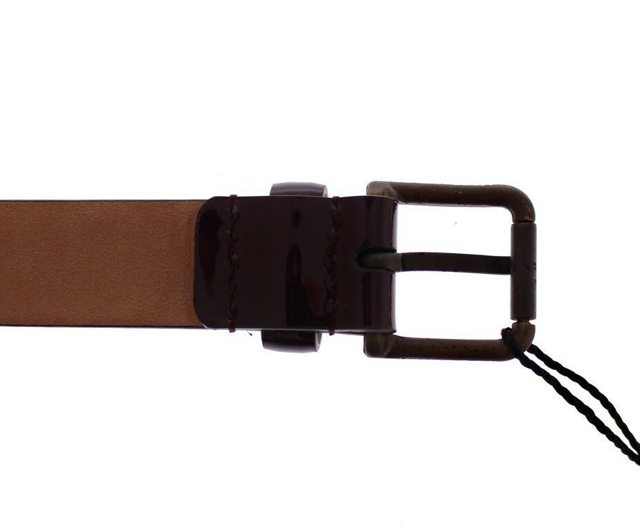 Ceinture Cintura Gürtel avec logo en cuir violet Dolce &amp; Gabbana