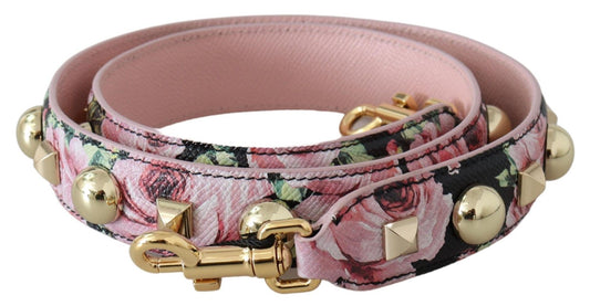 Dolce &amp; Gabbana Bandoulière accessoire de sac à clous dorés à fleurs roses