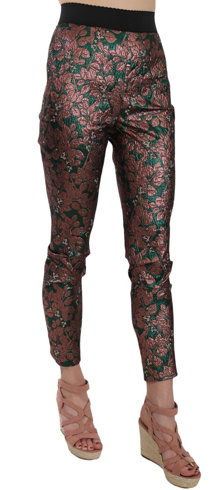 Dolce &amp; Gabbana Pantalon court en brocart irisé multicolore