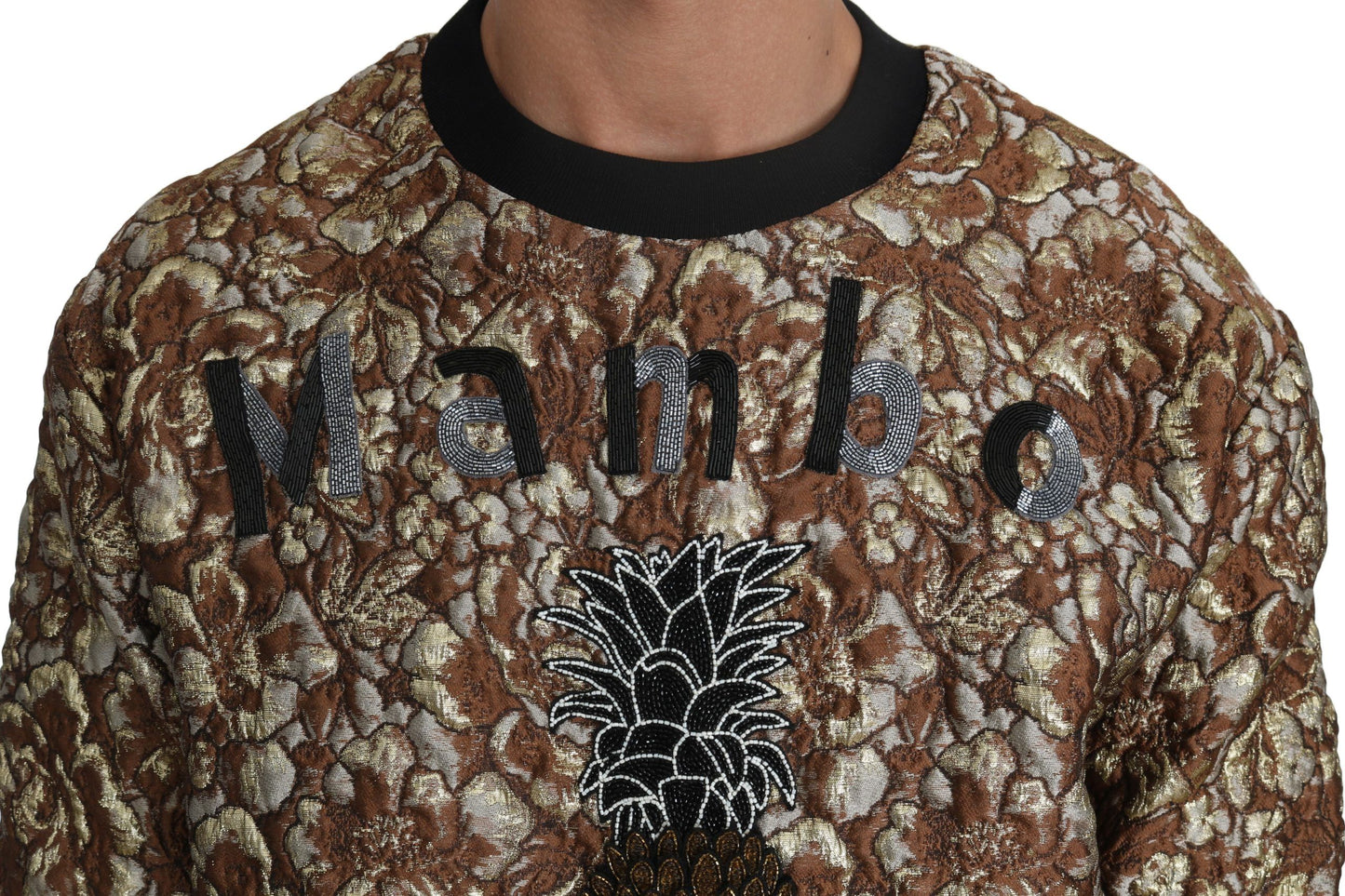 Mehrfarbiger MAMBO-Jacquard-Ananas-Pullover von Dolce &amp; Gabbana