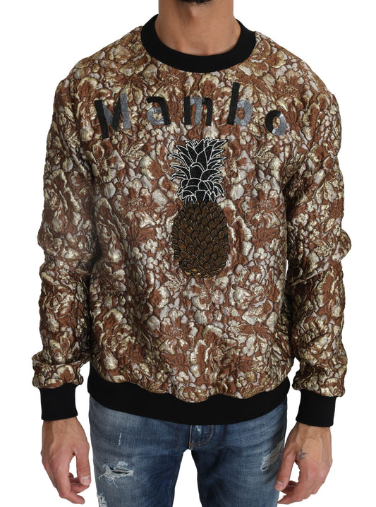 Mehrfarbiger MAMBO-Jacquard-Ananas-Pullover von Dolce &amp; Gabbana