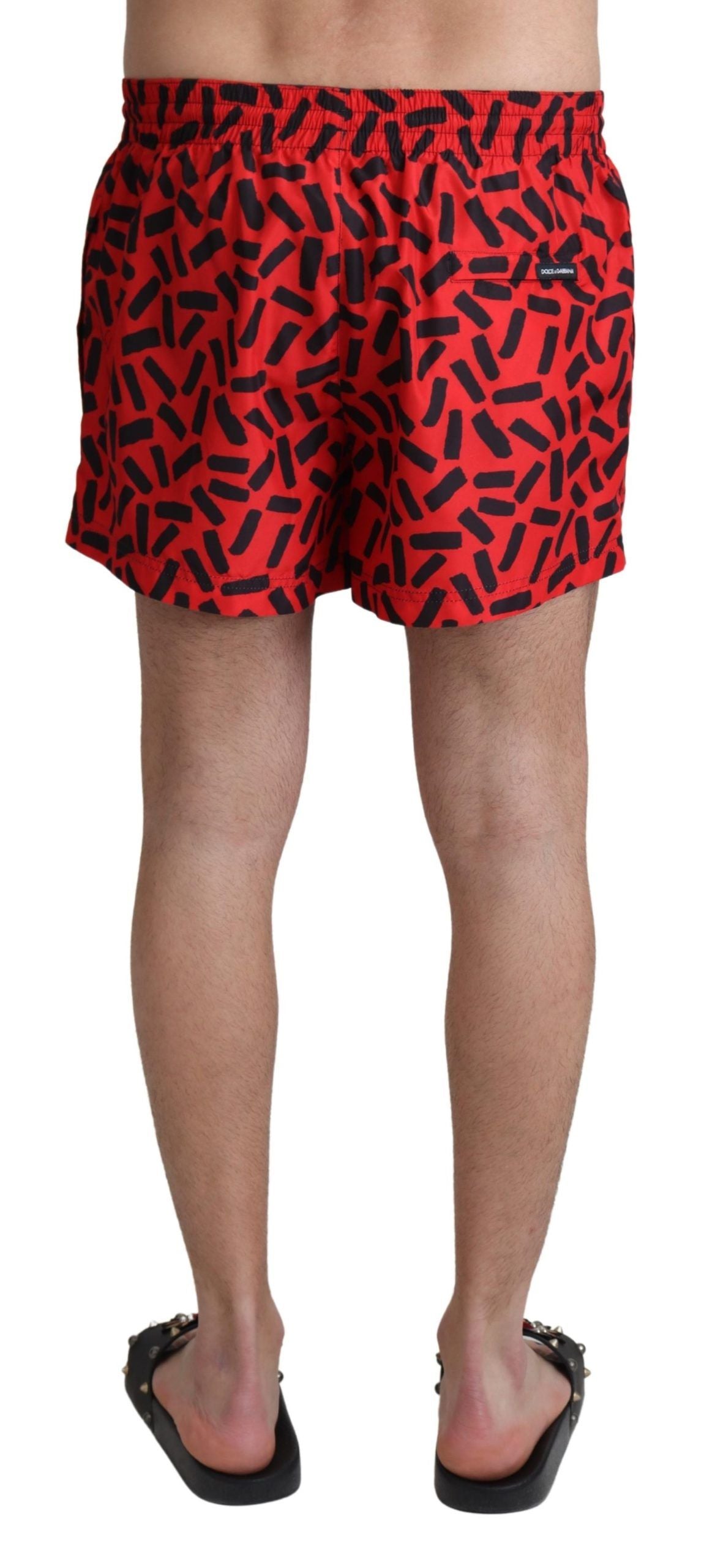 Dolce &amp; Gabbana Maillots de bain shorts de plage à motifs rouges