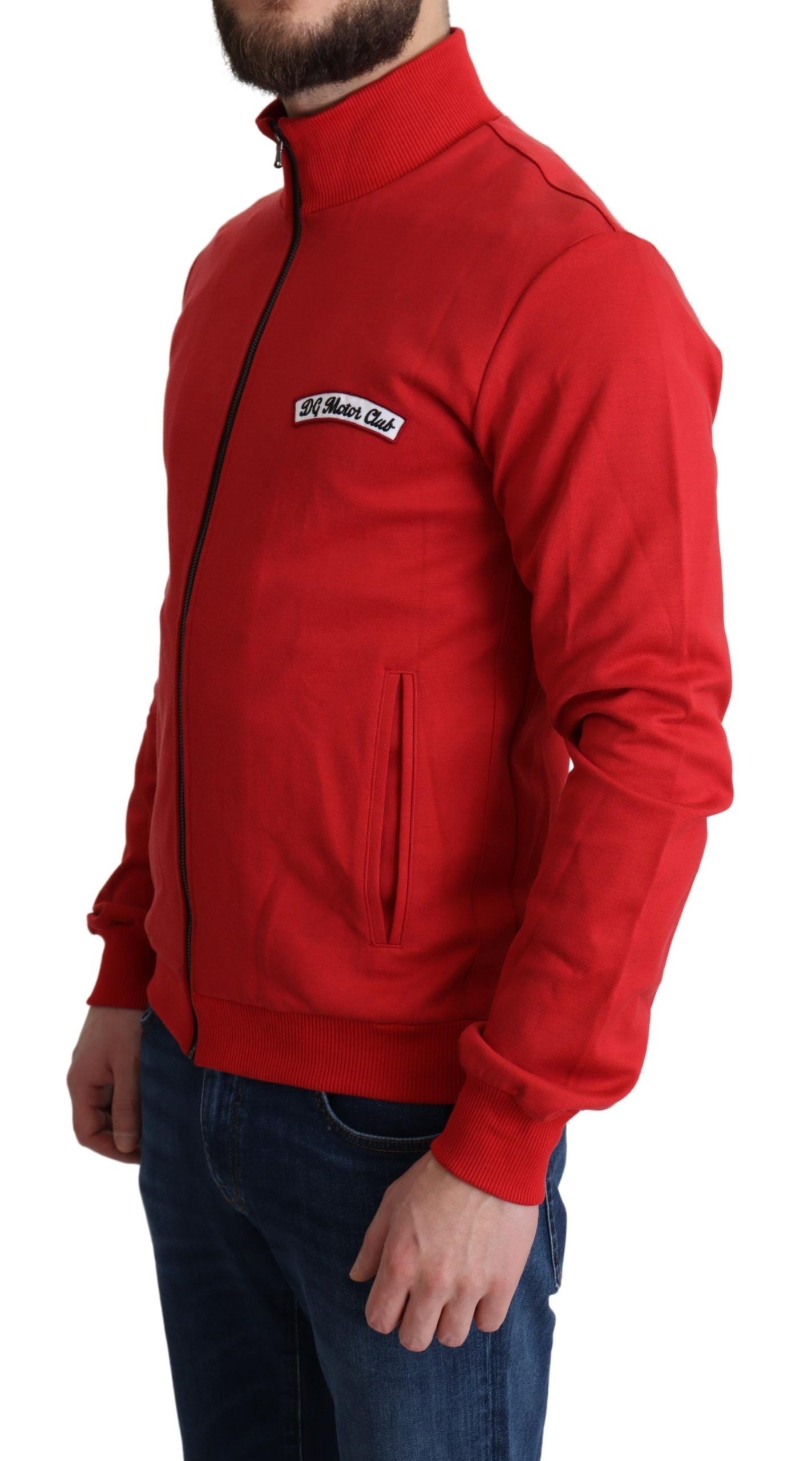 Dolce &amp; Gabbana Pull cardigan zippé rouge DG Motor Club