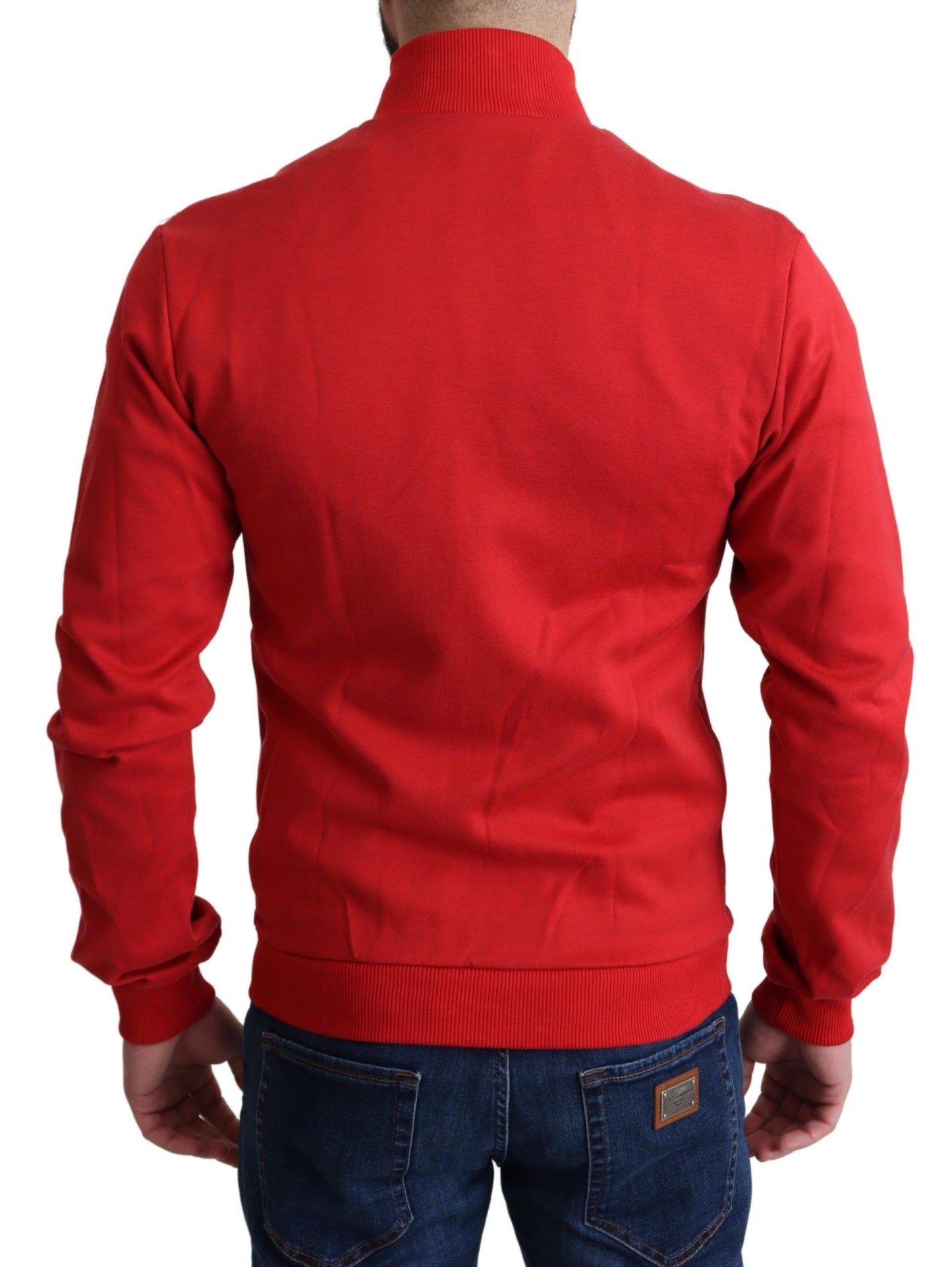 Dolce &amp; Gabbana Pull cardigan zippé rouge DG Motor Club