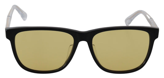 Lunettes de soleil Diesel à monture noire DL0330-D 01E 57, verres transparents jaunes