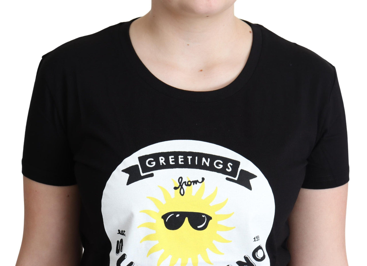 Moschino T-shirt imprimé Sunny Milano en coton noir