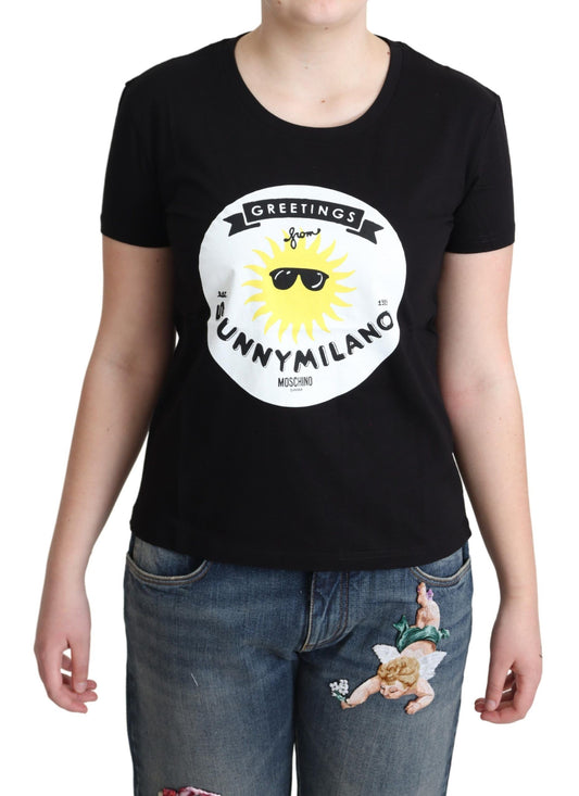 Moschino T-shirt imprimé Sunny Milano en coton noir