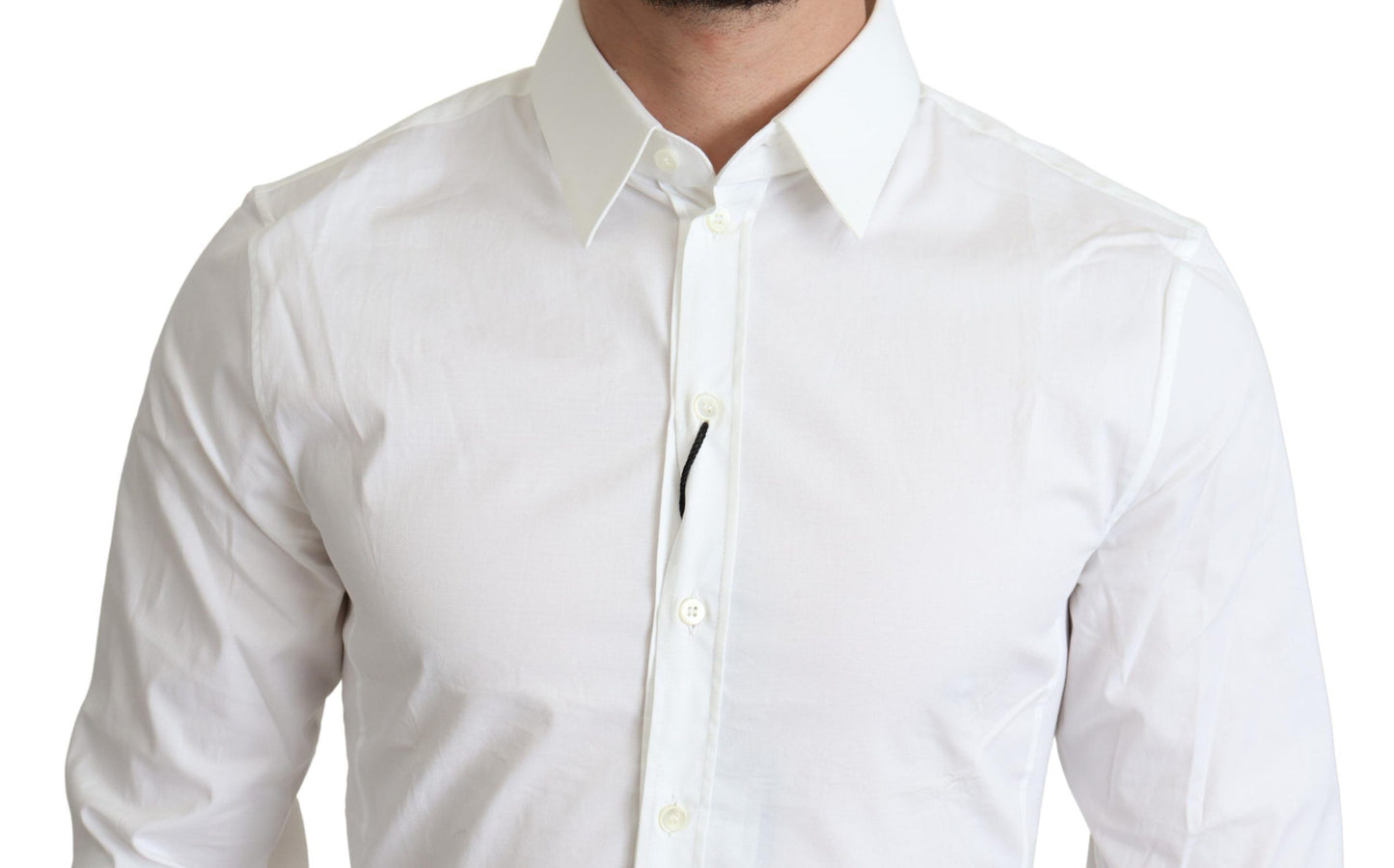 Dolce &amp; Gabbana Chemise SICILIA formelle en coton stretch blanc pour hommes