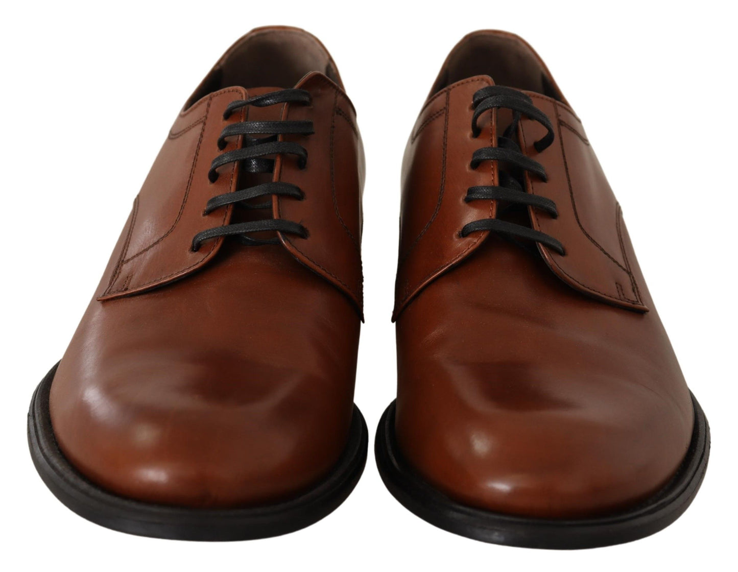 Dolce &amp; Gabbana Chaussures Derby formelles à lacets en cuir marron pour hommes