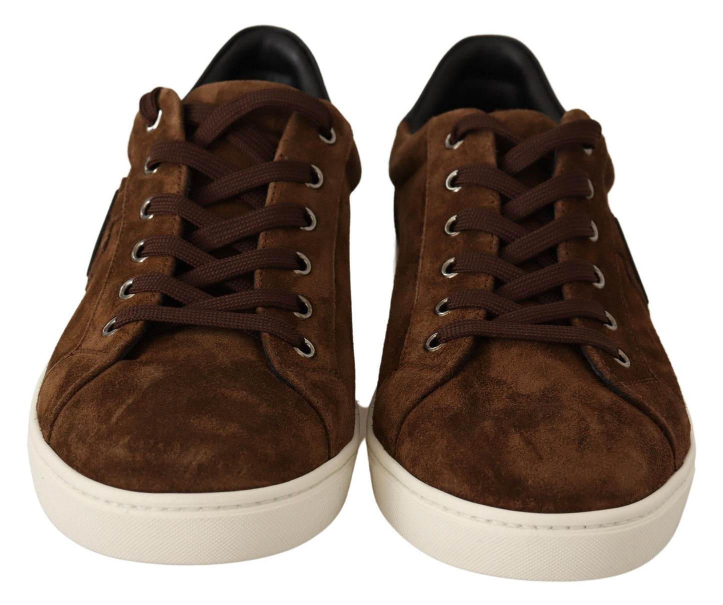 Dolce &amp; Gabbana Baskets basses en cuir suédé marron pour hommes