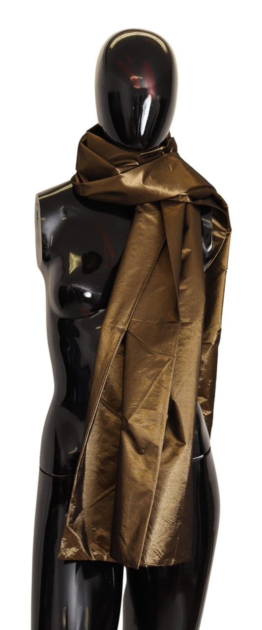 Dolce &amp; Gabbana Gold Blend Shawl Wrap Schal in Metallic-Bronze