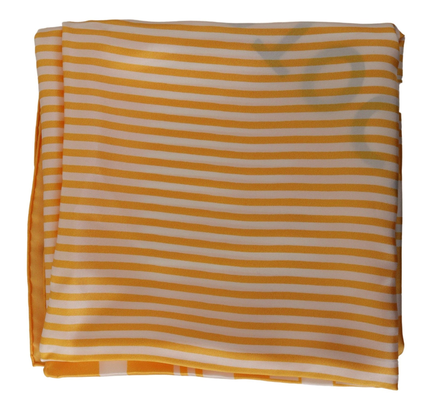 Dolce &amp; Gabbana Foulard carré en soie rayé jaune