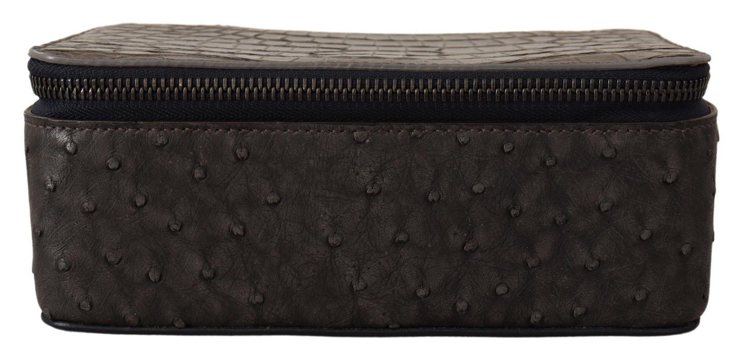 Dolce &amp; Gabbana Trousse de toilette en cuir gris