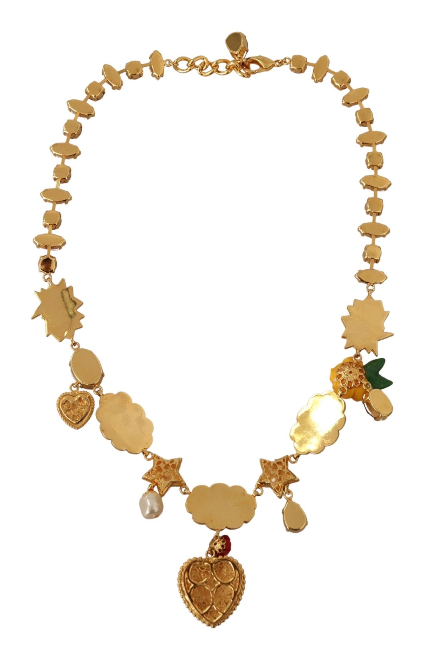 Dolce &amp; Gabbana Collier chaîne en or avec cristaux Love Star Boom