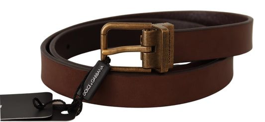 Dolce &amp; Gabbana Ceinture Cintura à boucle rustique en cuir marron