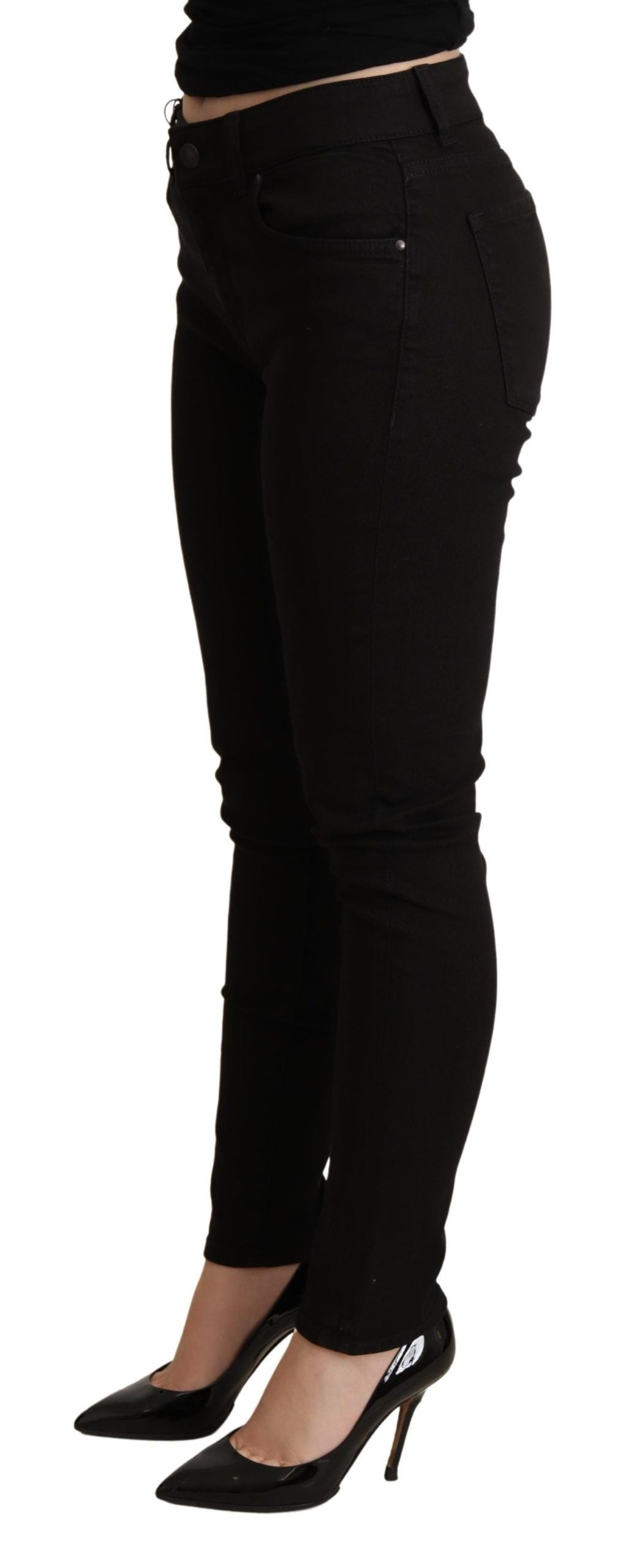 Dolce &amp; Gabbana Jean skinny noir en coton stretch