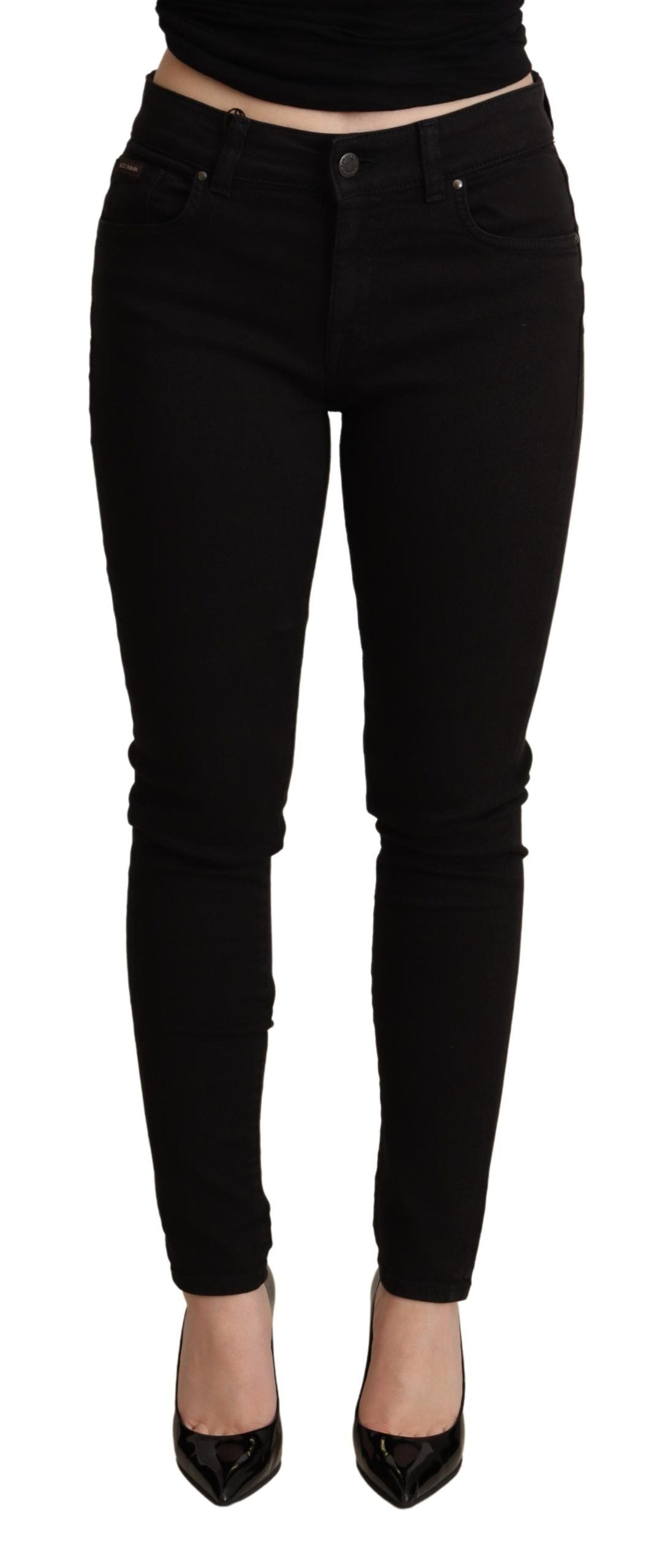 Dolce &amp; Gabbana Jean skinny noir en coton stretch