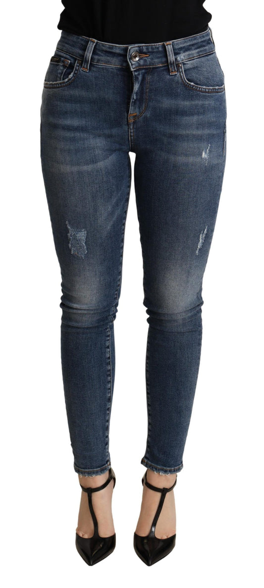 Dolce &amp; Gabbana Jean skinny bleu en coton stretch