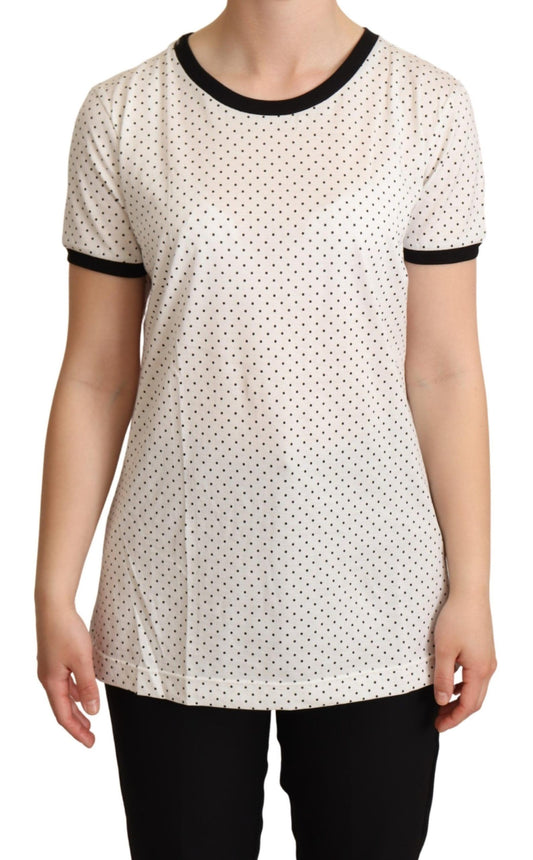 Dolce & Gabbana Polka Dot Crewneck Cotton Tee