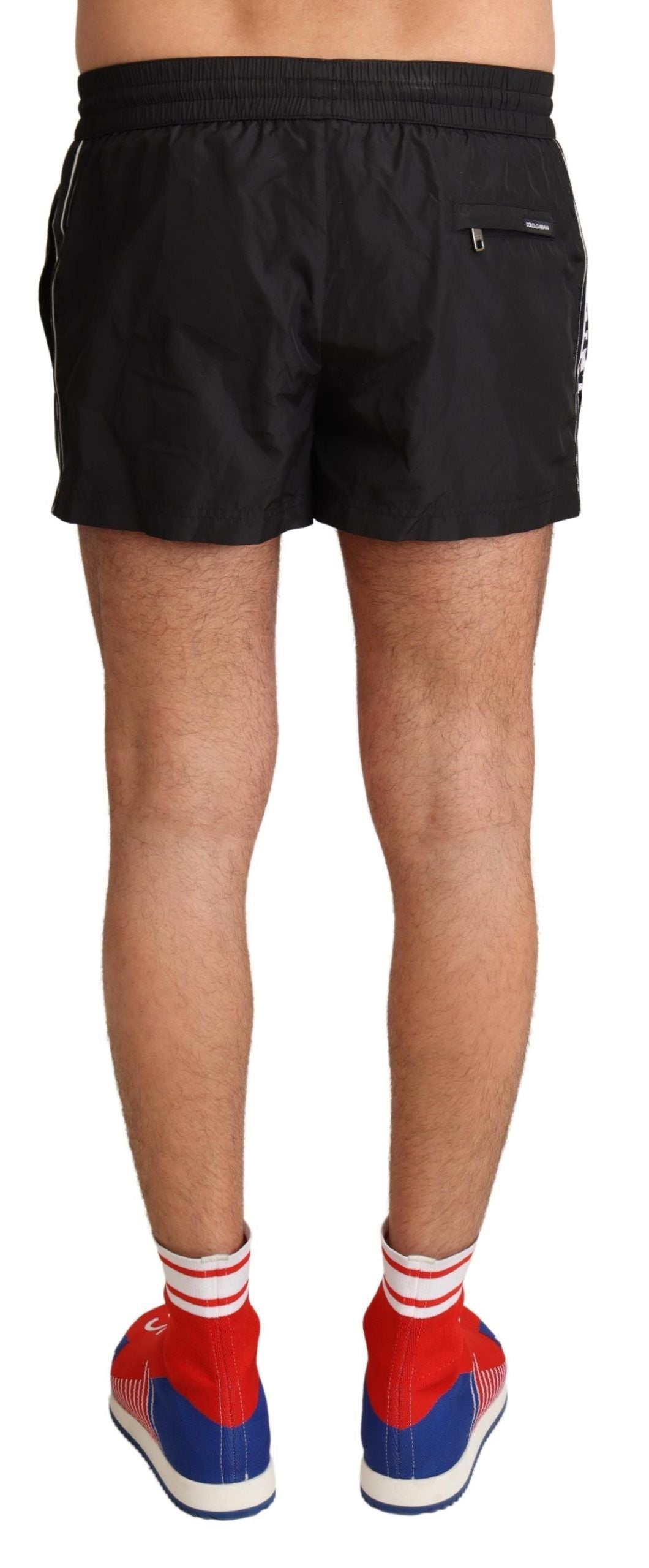 Dolce &amp; Gabbana Black King Maillots de bain pour hommes Shorts