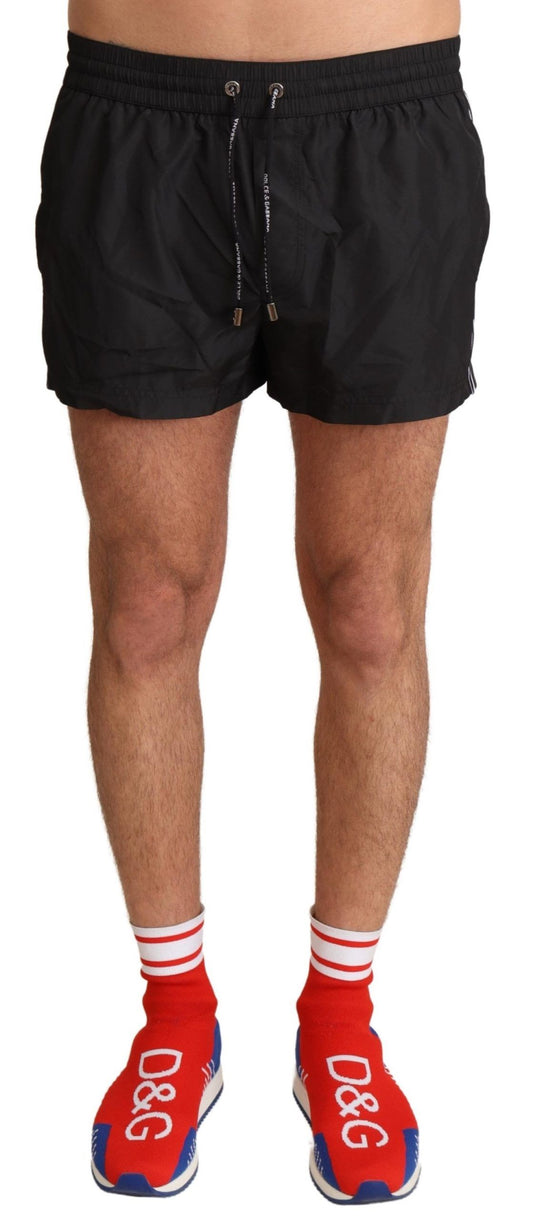 Dolce &amp; Gabbana Black King Herren Beachwear Badeshorts