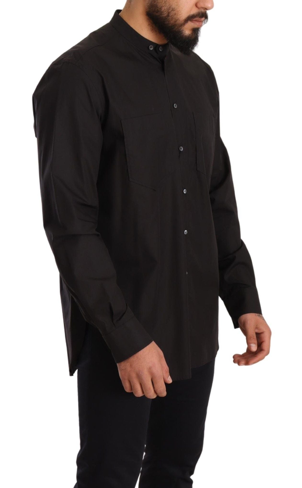 Dolce & Gabbana Elegant Black 100% Cotton Men's Shirt