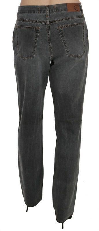 Just Cavalli Pantalon en jean droit taille moyenne gris délavé