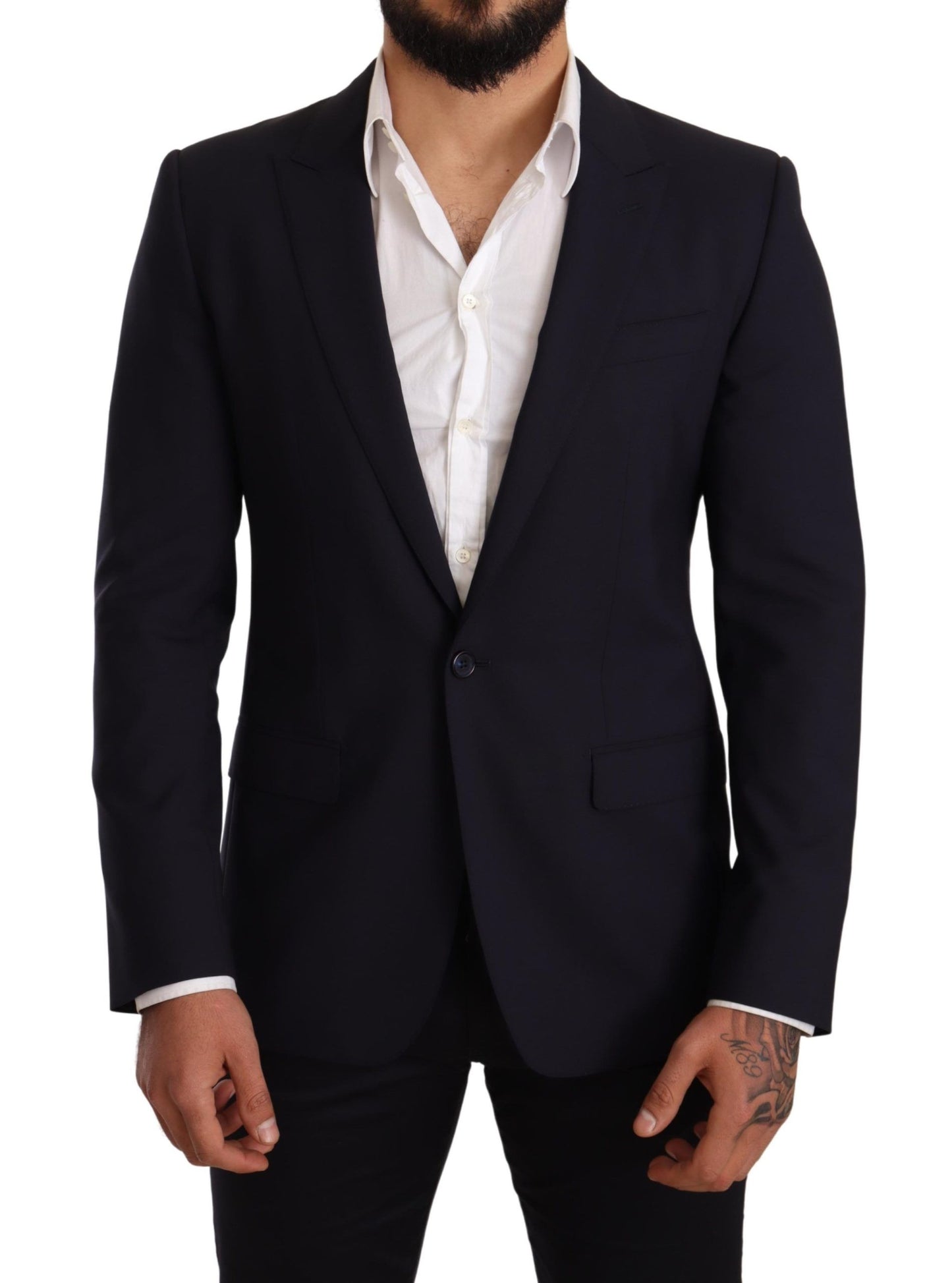 Dolce &amp; Gabbana Blazer MARTINI coupe slim en laine bleu marine