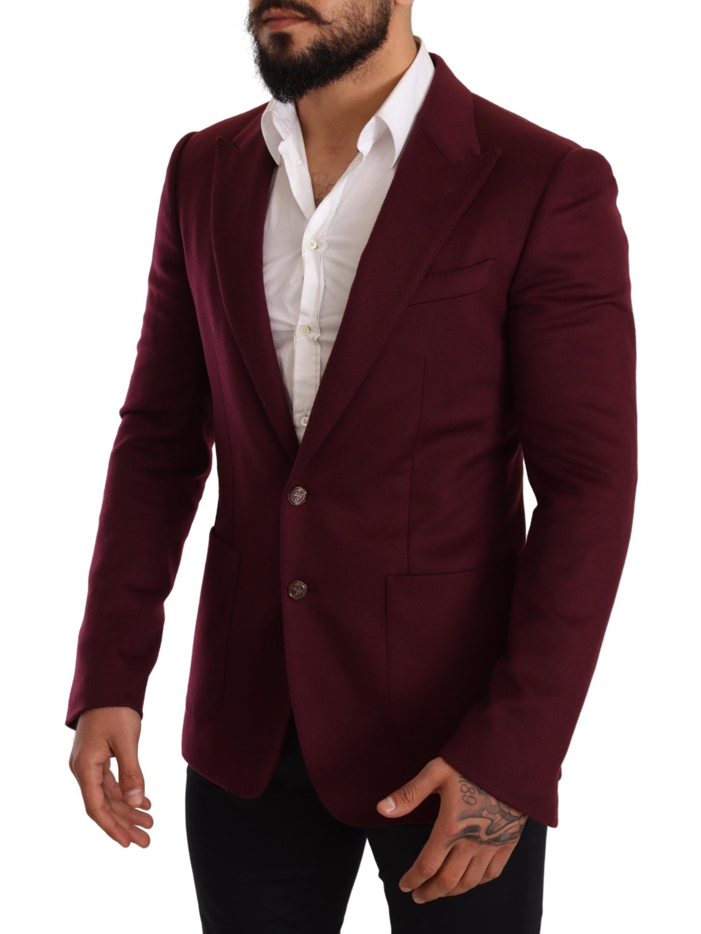 Dolce &amp; Gabbana Veste Blazer Slim Fit En Cachemire Marron