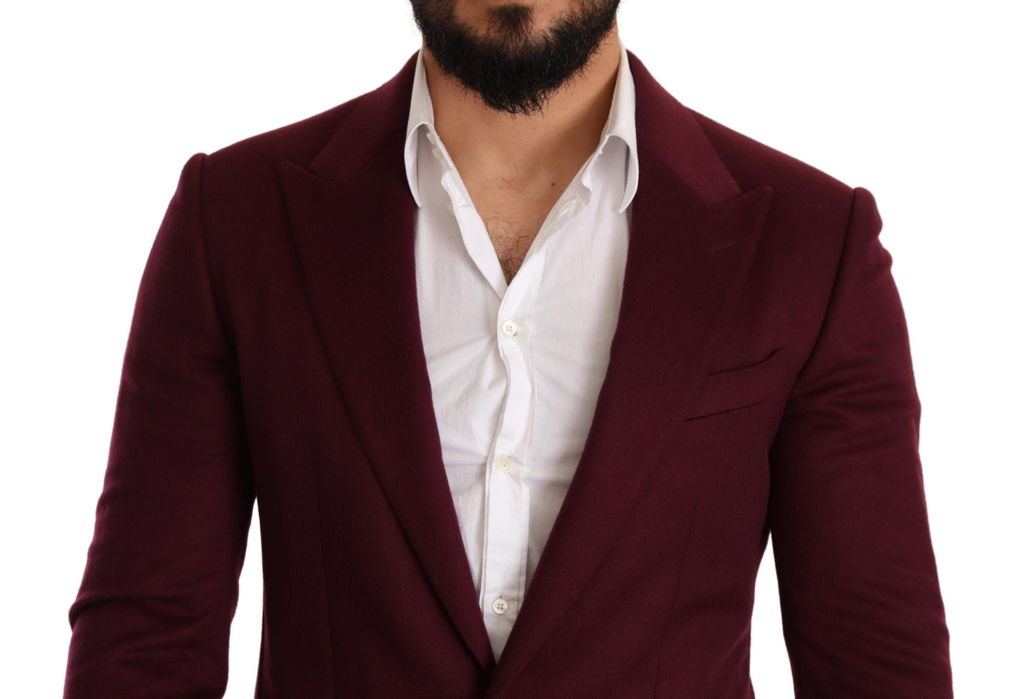 Dolce &amp; Gabbana Veste Blazer Slim Fit En Cachemire Marron