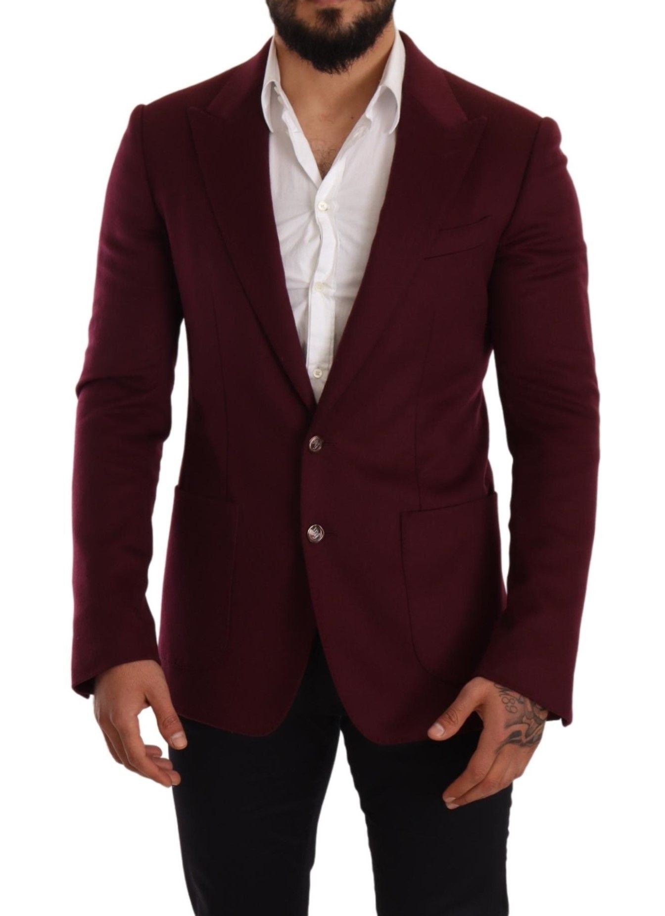 Dolce &amp; Gabbana Veste Blazer Slim Fit En Cachemire Marron