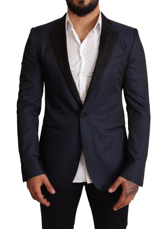 Dolce &amp; Gabbana Veste blazer MARTINI coupe slim en laine bleue