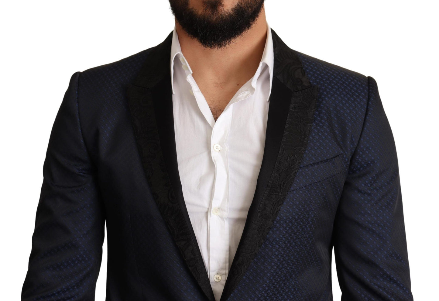 Dolce &amp; Gabbana Veste blazer MARTINI coupe slim en laine bleue