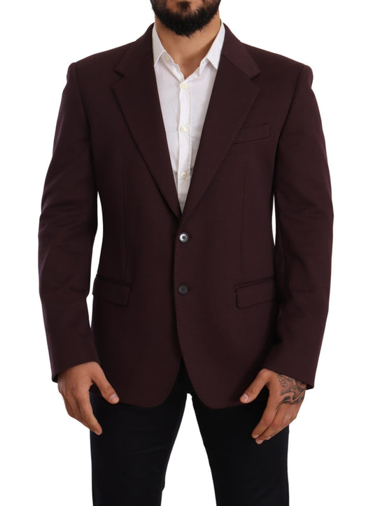 Dolce &amp; Gabbana Veste blazer slim en coton violet