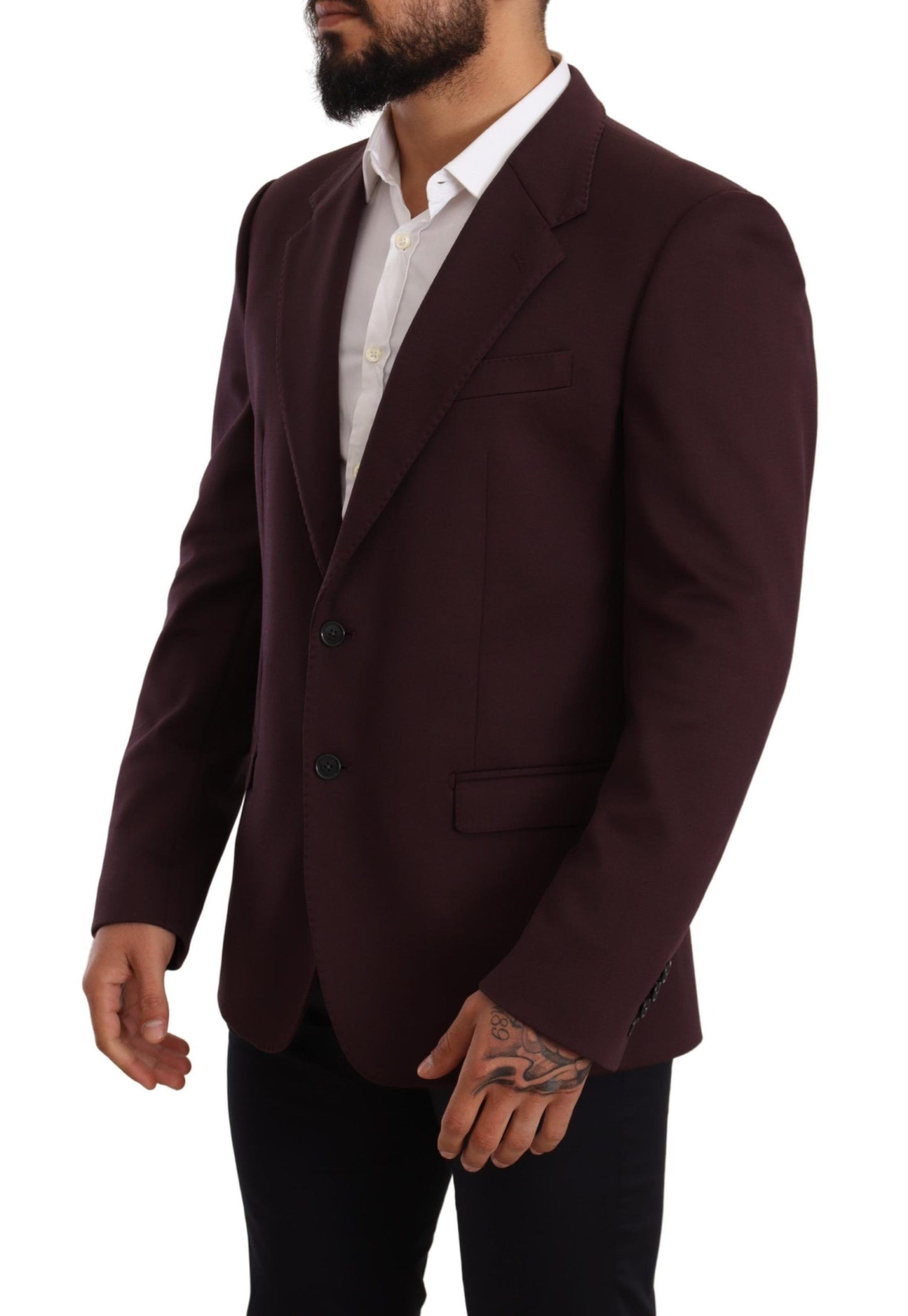 Dolce &amp; Gabbana Veste blazer slim en coton violet