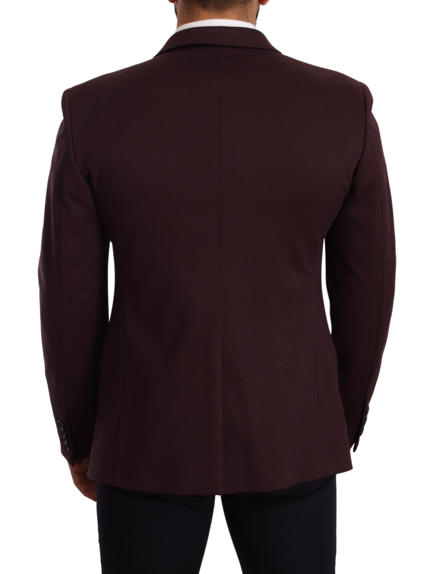 Dolce &amp; Gabbana Veste blazer slim en coton violet