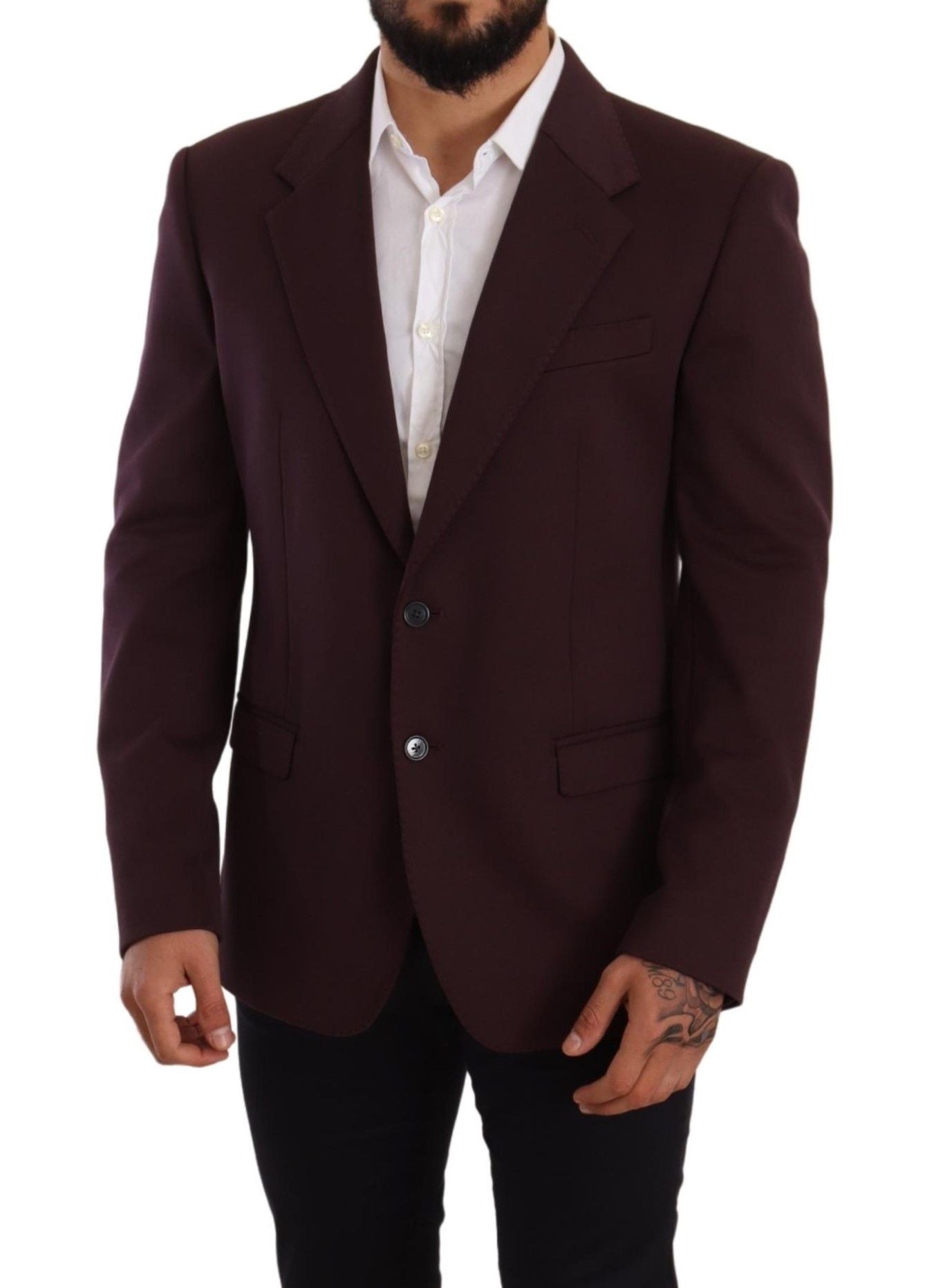 Dolce &amp; Gabbana Veste blazer slim en coton violet