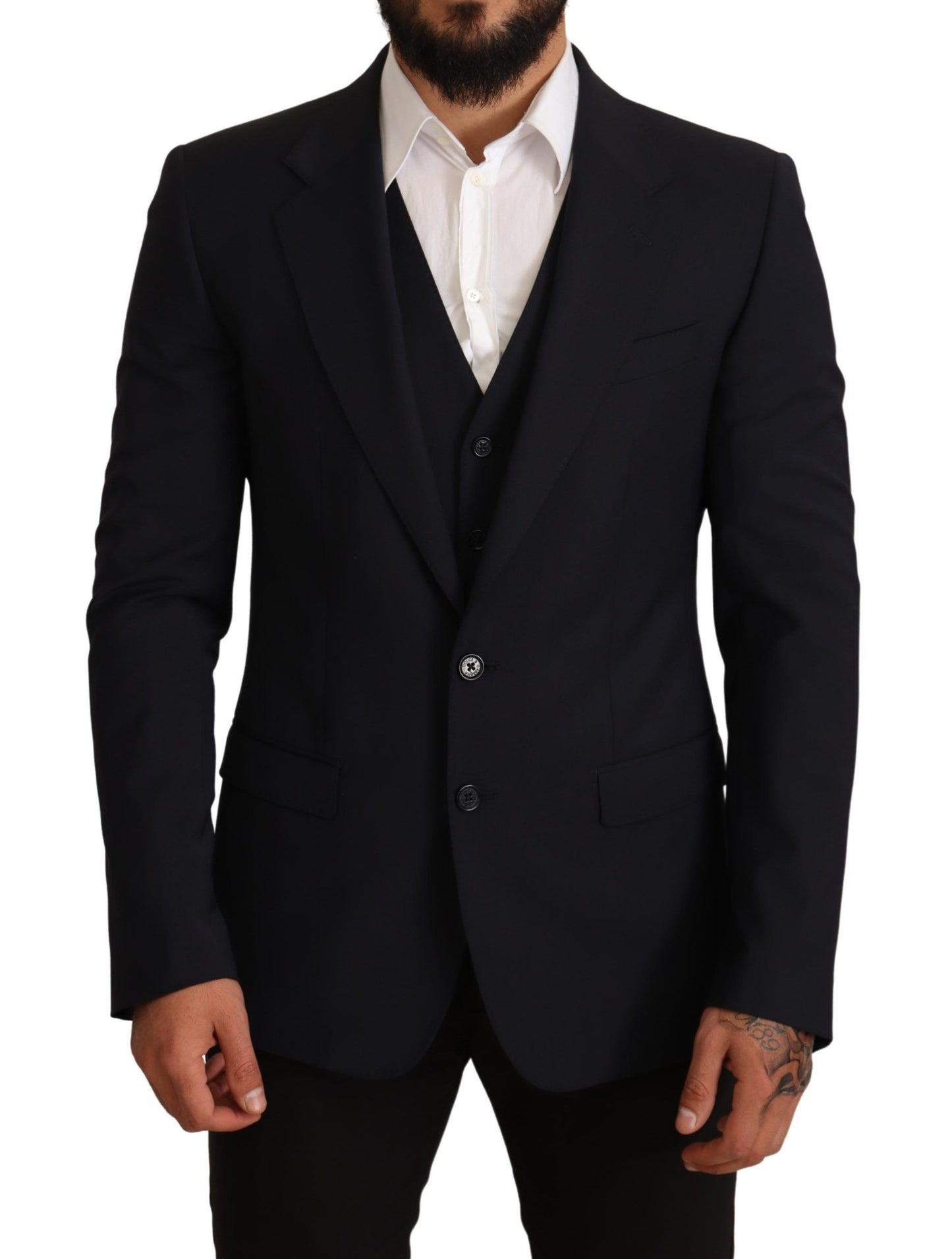 Blaue 2-teilige MARTINI-Blazer-Anzugjacke von Dolce &amp; Gabbana