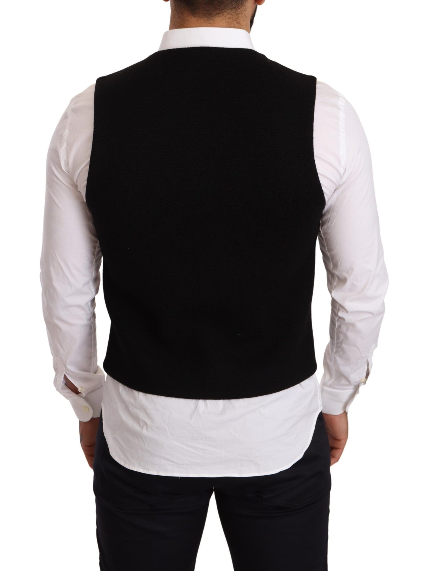 Dolce &amp; Gabbana Gilet simple boutonnage en coton noir